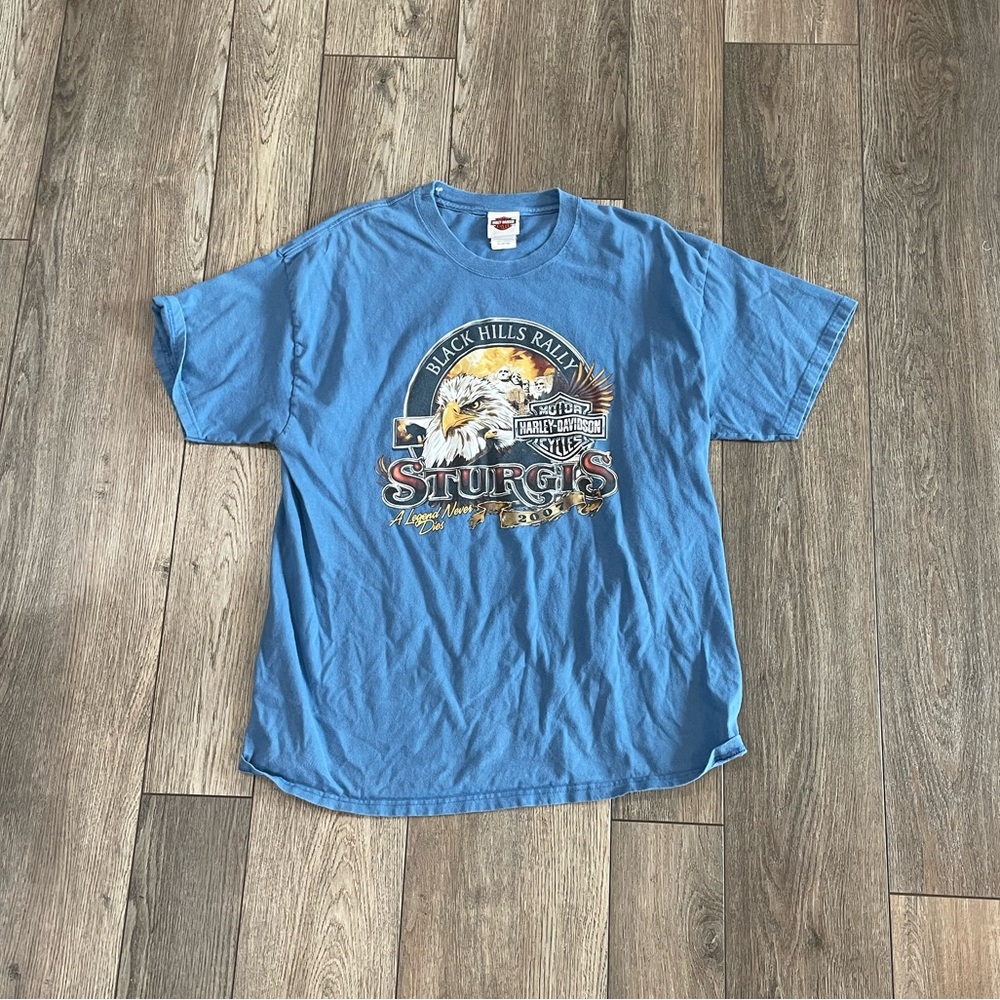 *SOLD* Vintage 2007 Blue Harley Stugis Tee